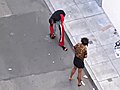 Woman jumped for wallet | BahVideo.com