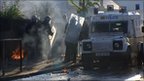 Play Petrol bombs thrown at NI police | BahVideo.com