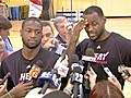 NBA s Dynamic Duo Lebron James and Dwyane Wade | BahVideo.com