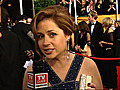 Ausiello Interviews Jenna Fischer at SAG 2008 | BahVideo.com