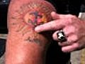 Danny Bonaduce shows us his slash wounds | BahVideo.com
