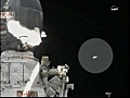 Debris seen floating by NASA cameras outside ISS | BahVideo.com