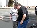 Fat Dad Falls Off Skateboard | BahVideo.com