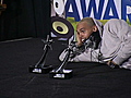 Chris Brown shows off BET awards grins | BahVideo.com