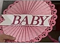 Baby Shower Hanging Flower Decoration | BahVideo.com