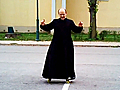 Skateboarding masters-class from Catholic priest | BahVideo.com