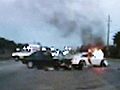 Police Officer Pulls Man From Burning Wreck | BahVideo.com