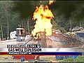 Neighbors See Flames Shoot 50-60 Feet After Gas Well Explosion | BahVideo.com