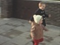 Little boys racing vintage 8 mm amateur film  | BahVideo.com
