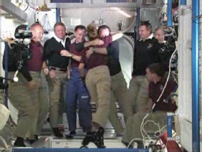 Shuttle Crew Bids Farewell To Space Station | BahVideo.com