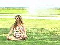 Beautiful Blonde Meditatiing Outdoors-2 Stock  | BahVideo.com