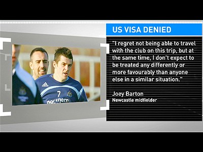 US refuses Joey Barton entry | BahVideo.com