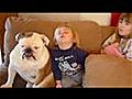 Kind en hond vallen in slaap | BahVideo.com