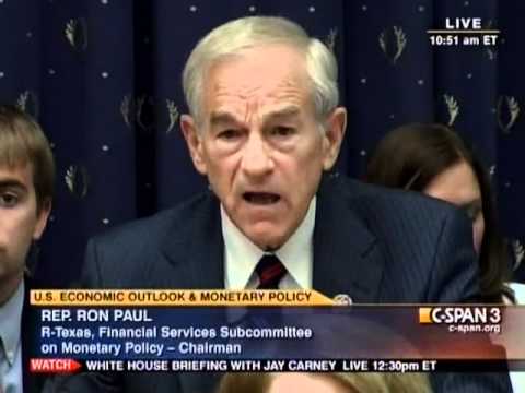 Ron Paul vs Bernanke: Is Gold Money? - July 13,  2011 | BahVideo.com