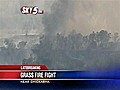 Grass Fire Burns Near Amber Okla  | BahVideo.com