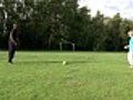 Adult and teen playing soccer | BahVideo.com