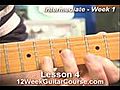 Free Electric Guitar Lessons Intermediate Week 1 Lesson 4 | BahVideo.com