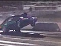 Mustang wrecks at track | BahVideo.com